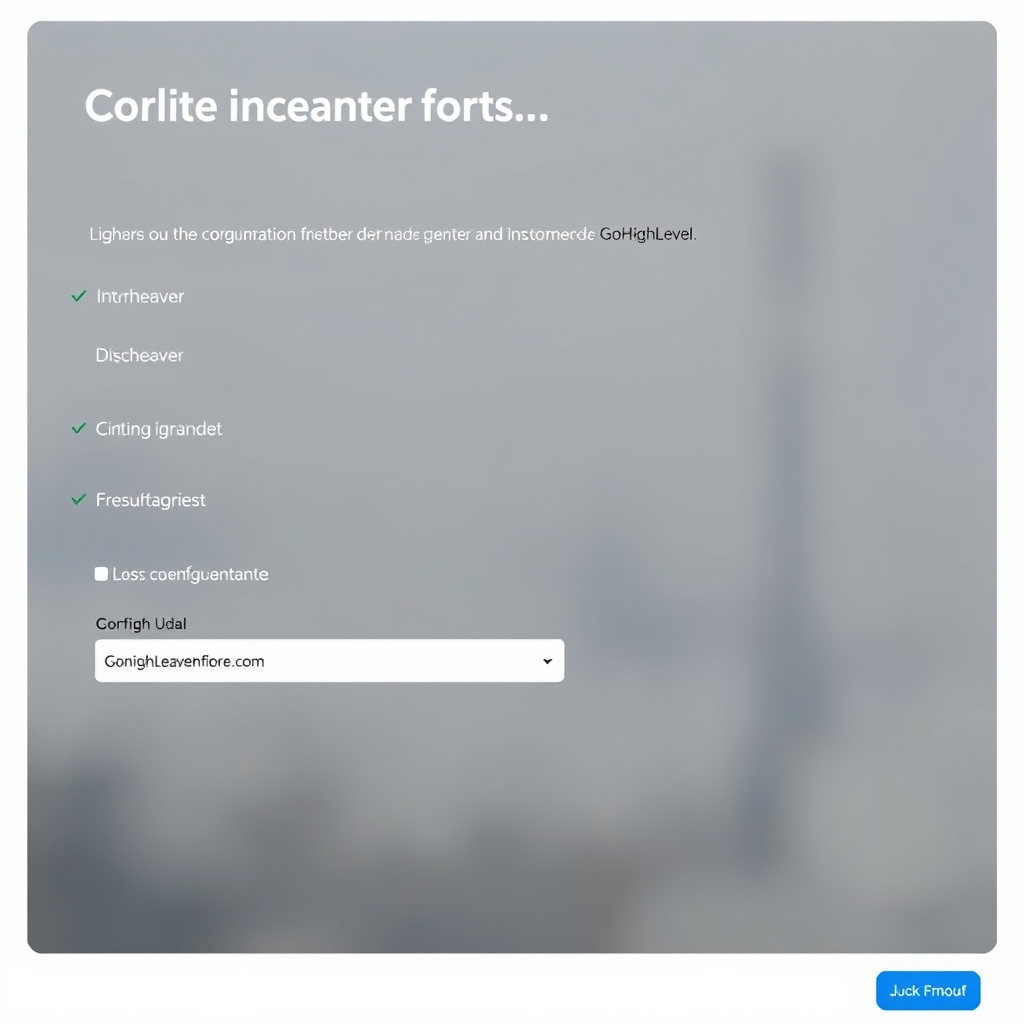 Configuration de GoHighLevel — GoHighLevel Allemagne tutoriel